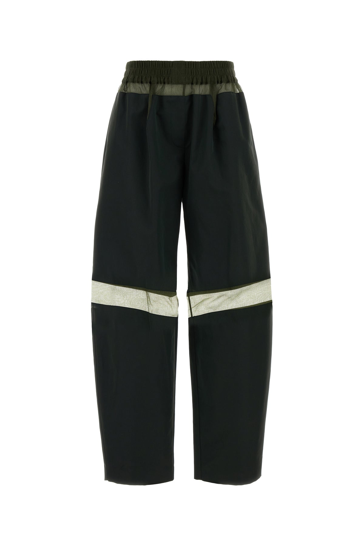 Fendi Pantalone in misto cotone verde oliva