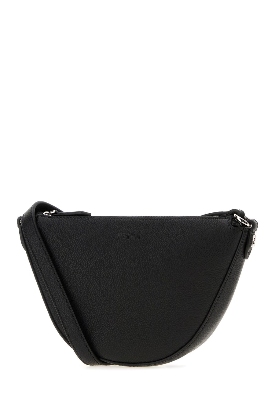 Fendi Borsa a tracolla Fendi Melon mini in pelle nera, view 2