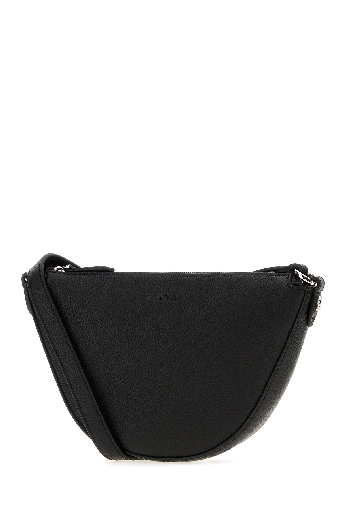Fendi Borsa a tracolla Fendi Melon mini in pelle nera, view 2