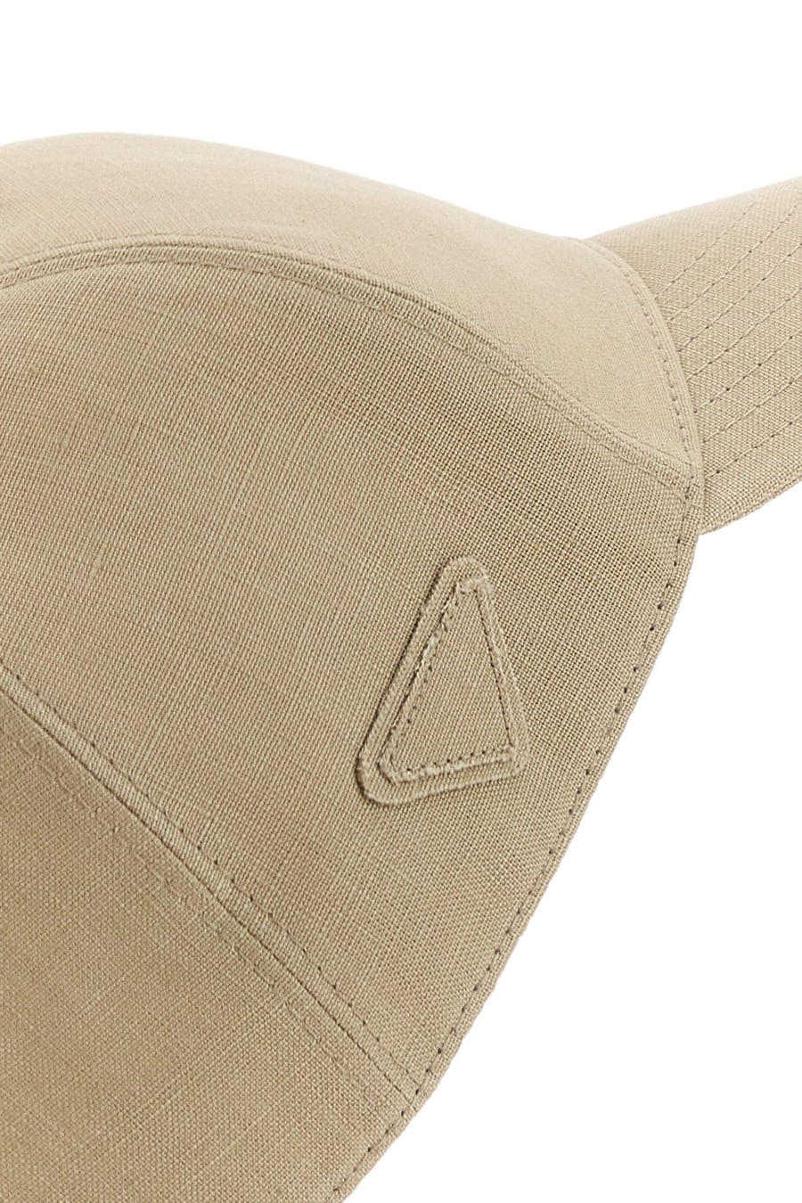Prada Cappello da baseball in lino sabbia, view 4