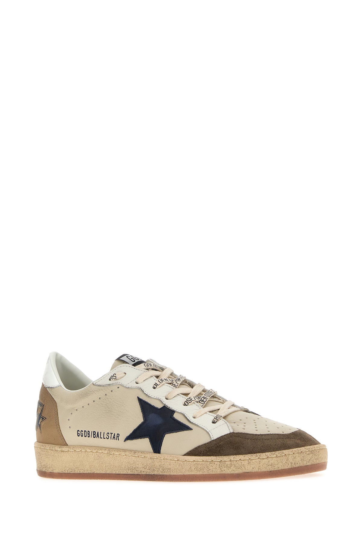 Golden Goose Sneakers Ball Star in pelle sabbia, view 2