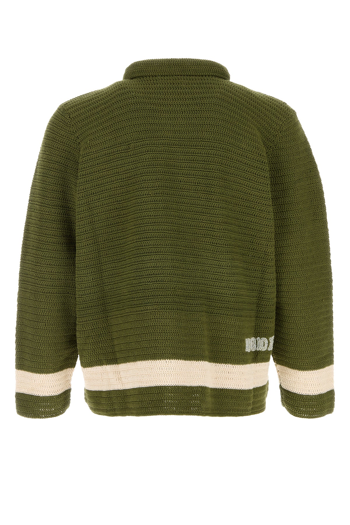BODE Camicia Marsh in crochet verde