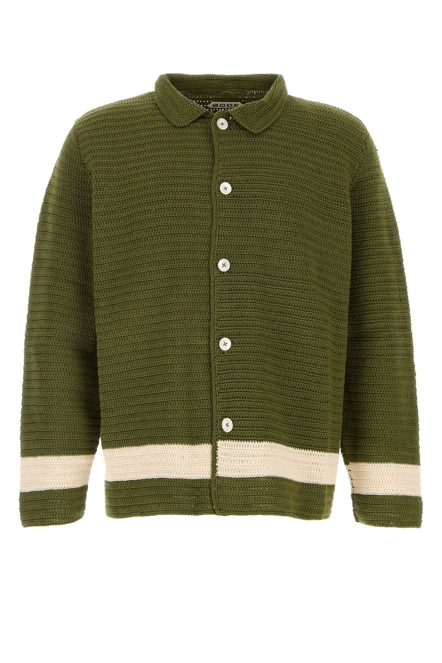 BODE Camicia Marsh in crochet verde