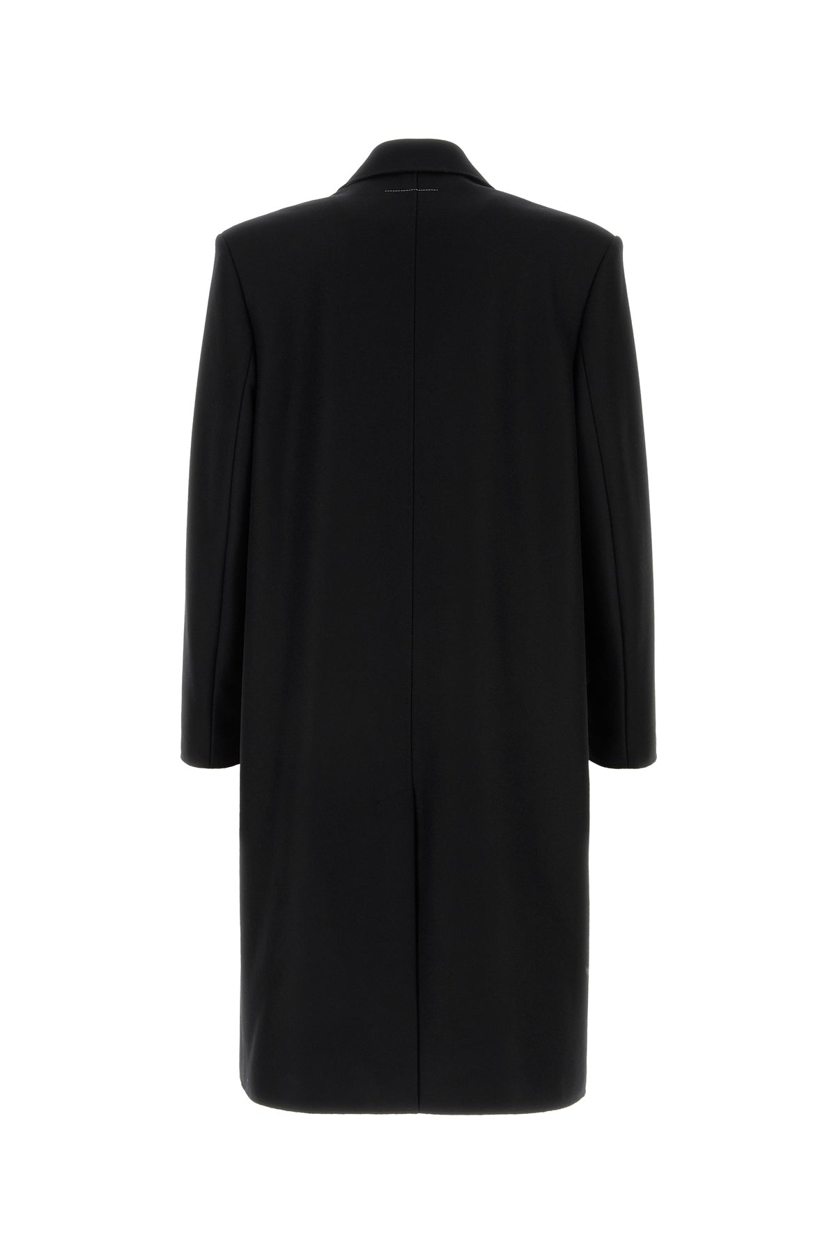 MM6 Maison Margiela Cappotto in misto lana nera, view 2
