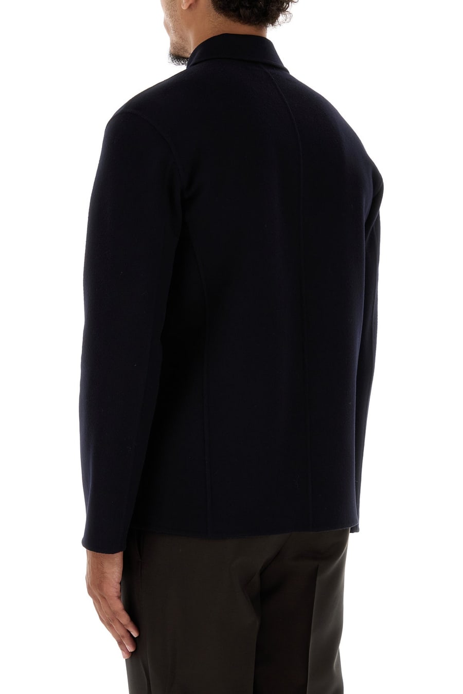 Jil Sander Camicia in misto lana blu notte, view 4