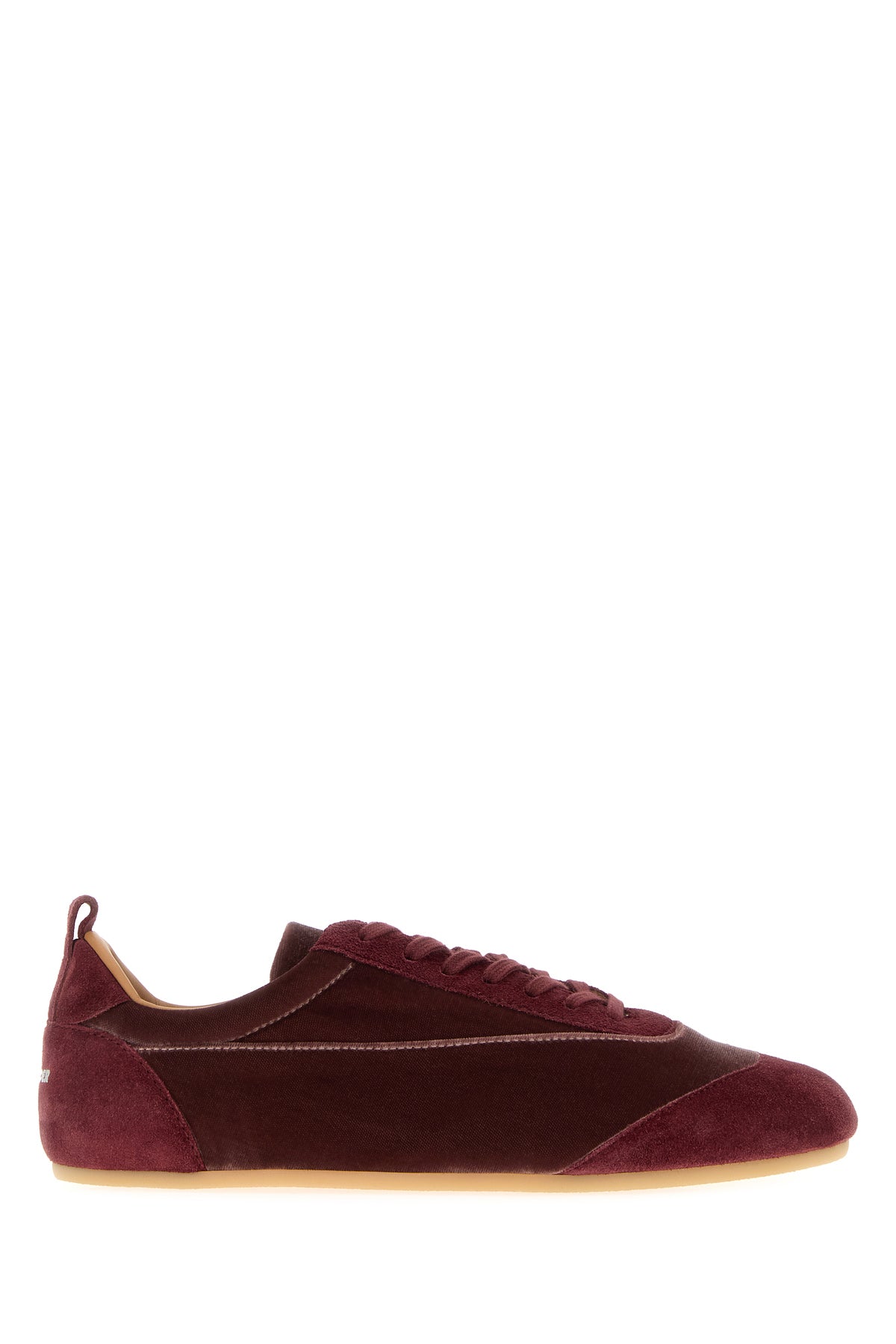 Jil Sander Sneakers Etage porpora in velluto e pelle scamosciata