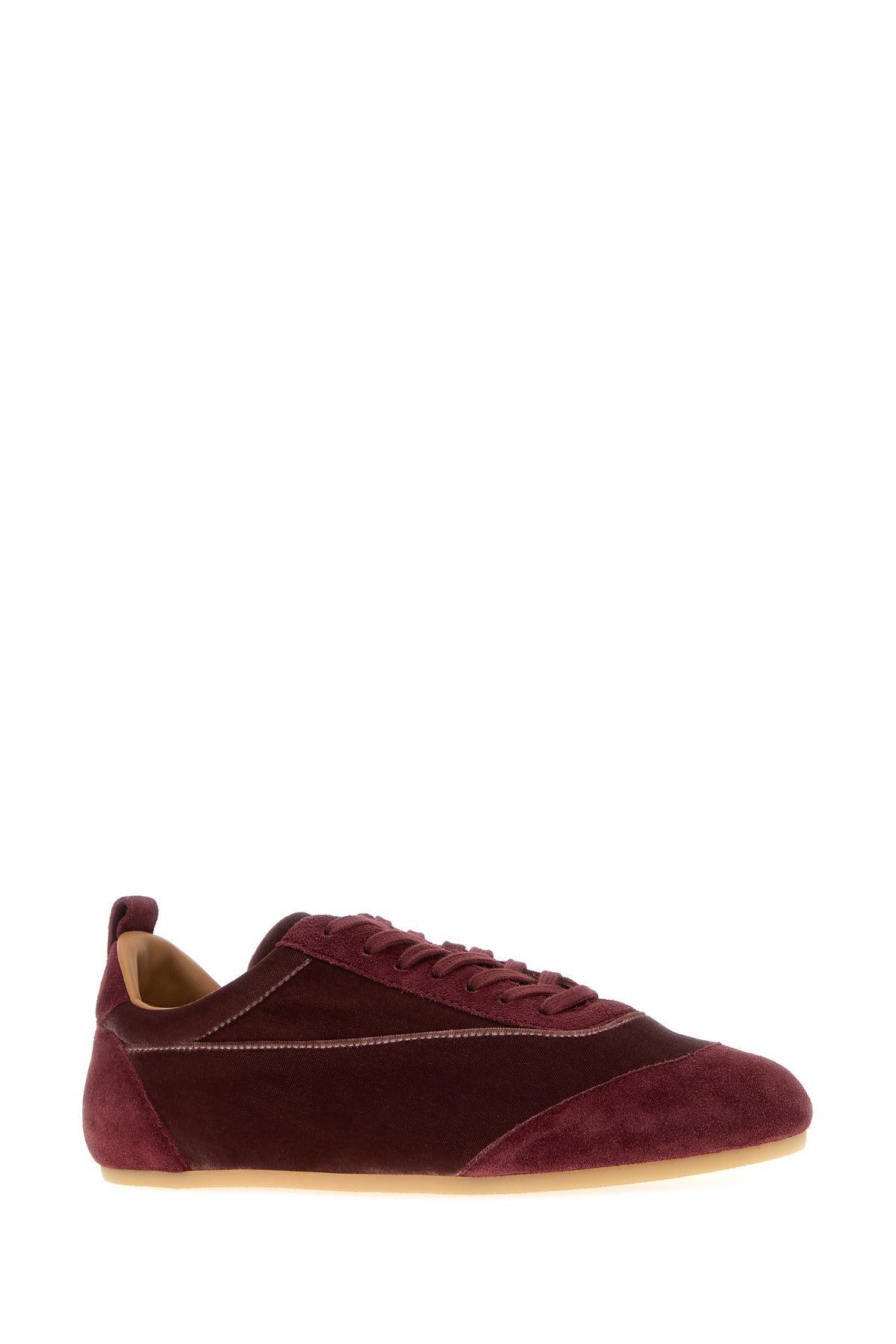 Jil Sander Sneakers Etage porpora in velluto e pelle scamosciata, view 2