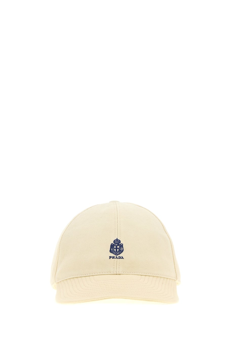 Prada Cappello da baseball in cotone crema