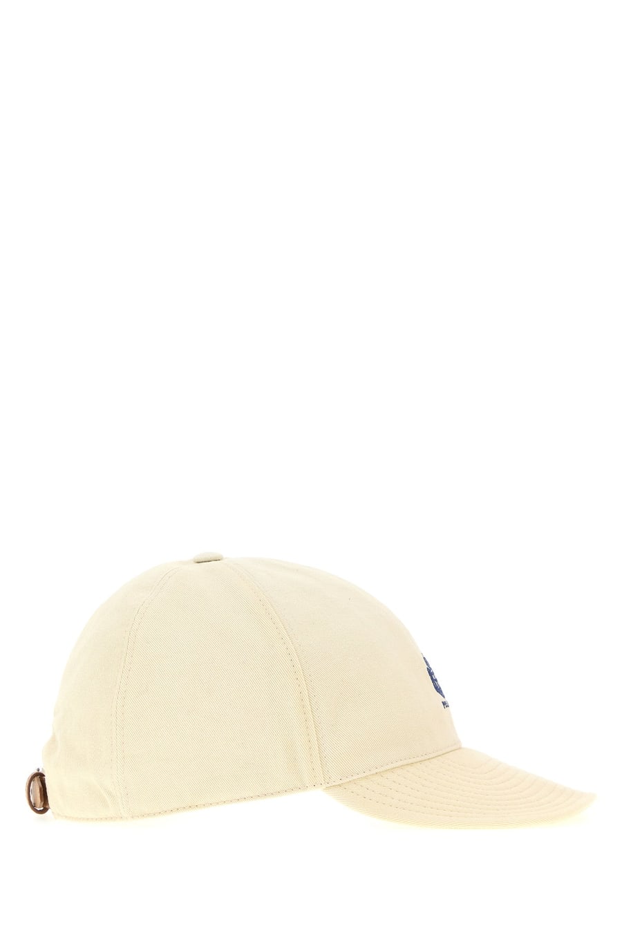 Prada Cappello da baseball in cotone crema, view 2