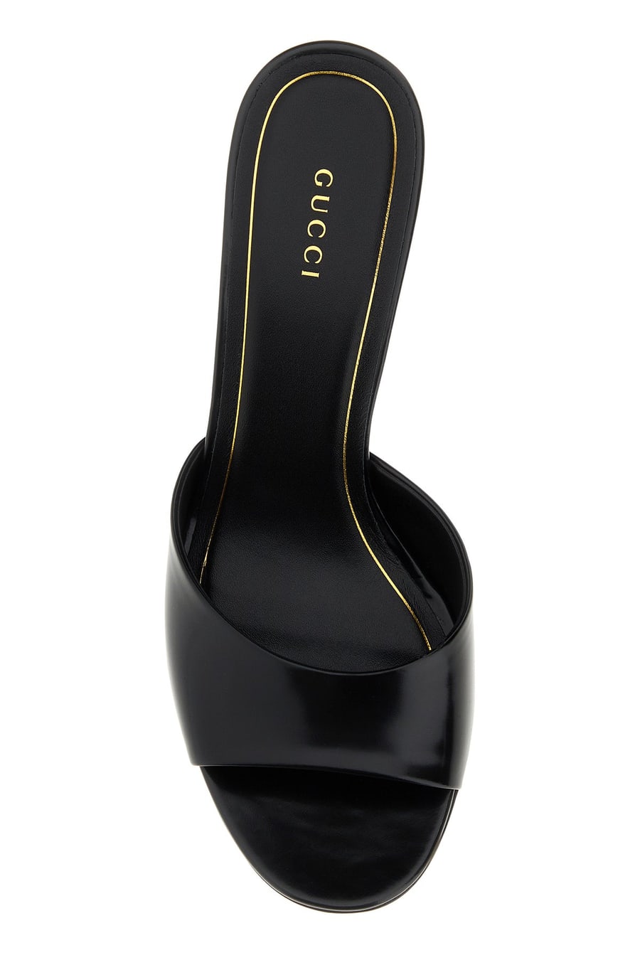 Gucci Sabot in pelle nera, view 4