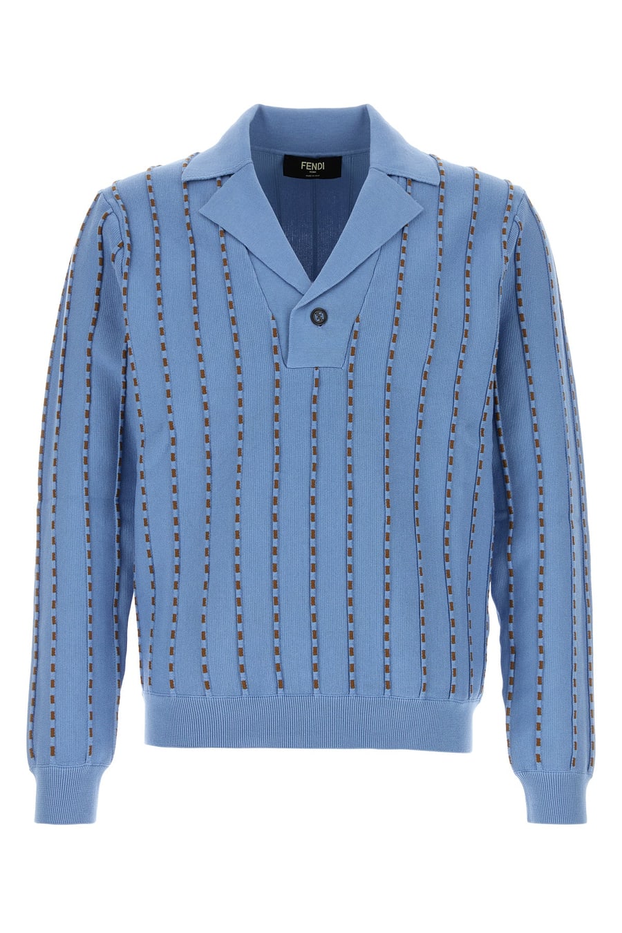 Fendi Polo in cotone ceruleo