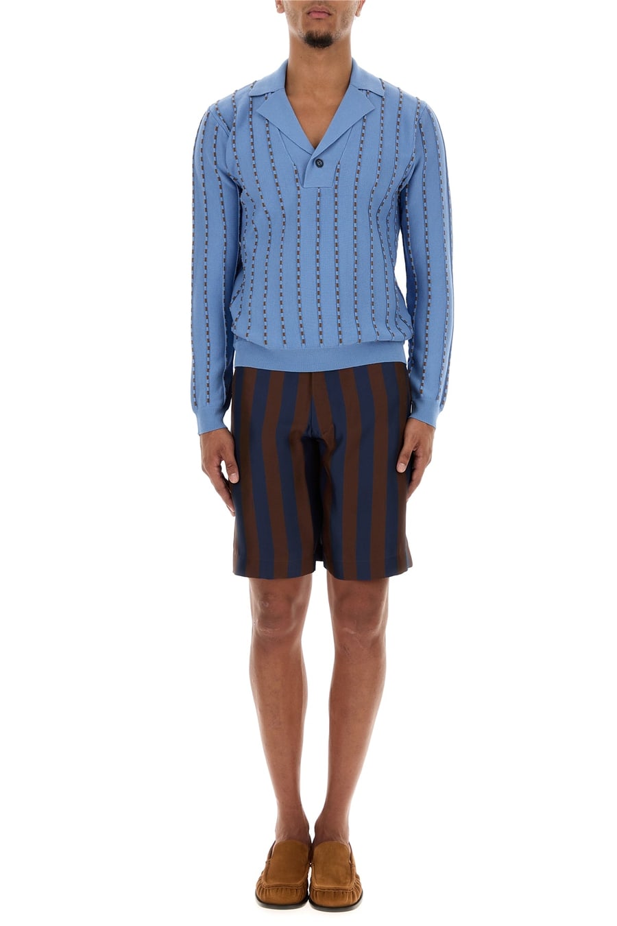 Fendi Polo in cotone ceruleo, view 6