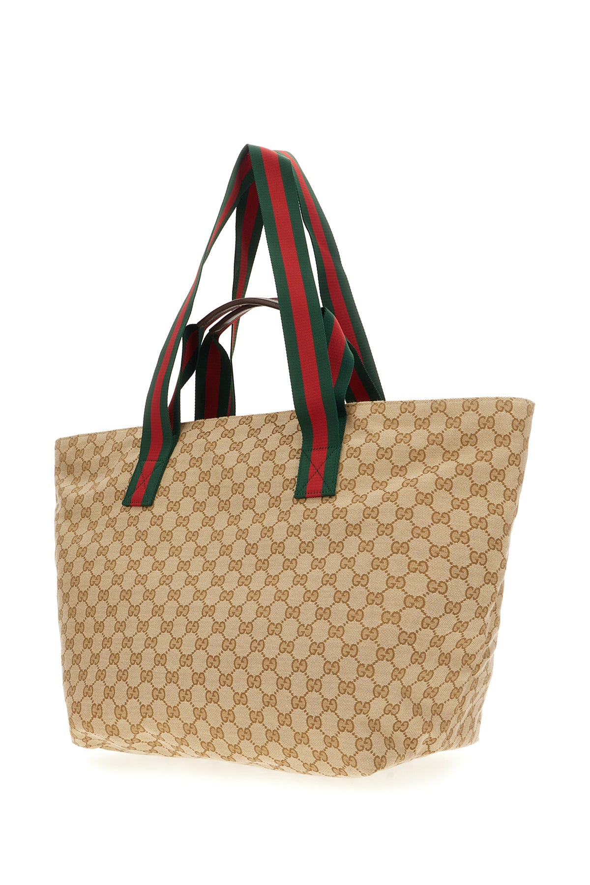 Gucci Borsa shopping media in tessuto GG, view 2