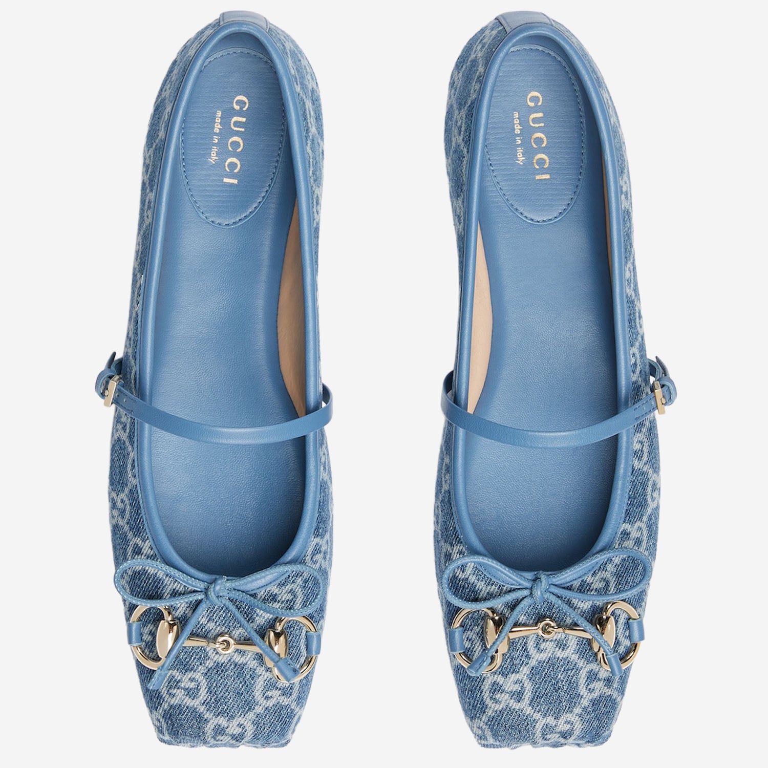 Gucci BALLERINE IN TESSUTO GG, view 2