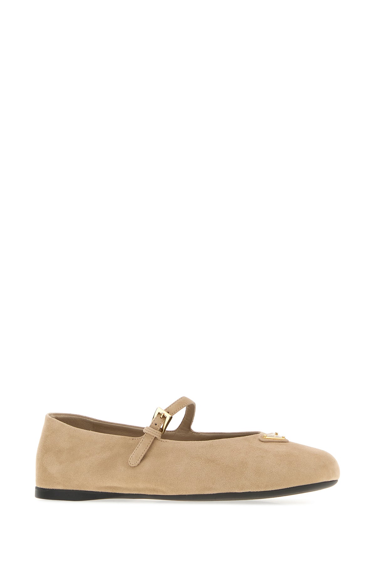 Prada Ballerine in pelle scamosciata sabbia, view 2
