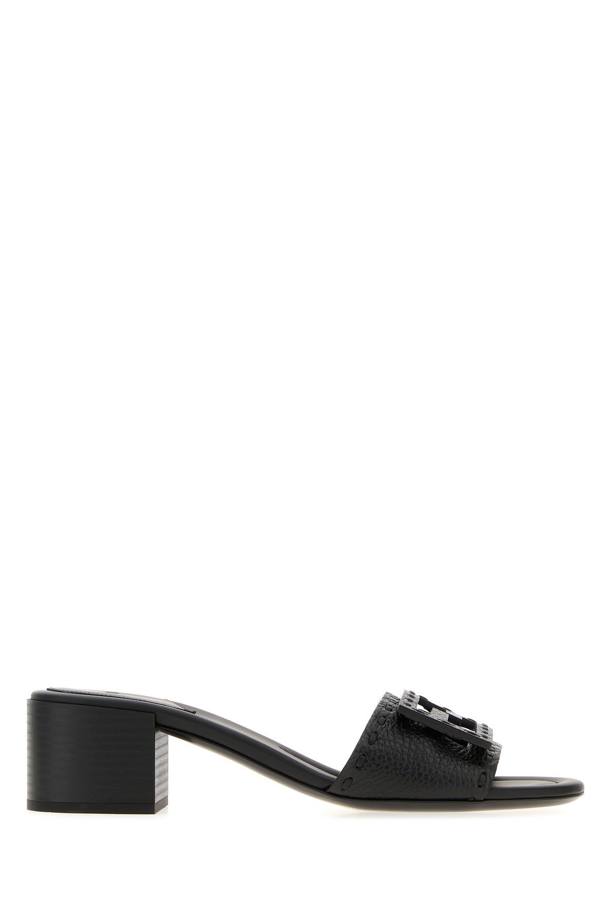 Fendi Sabot Baguette in pelle nera