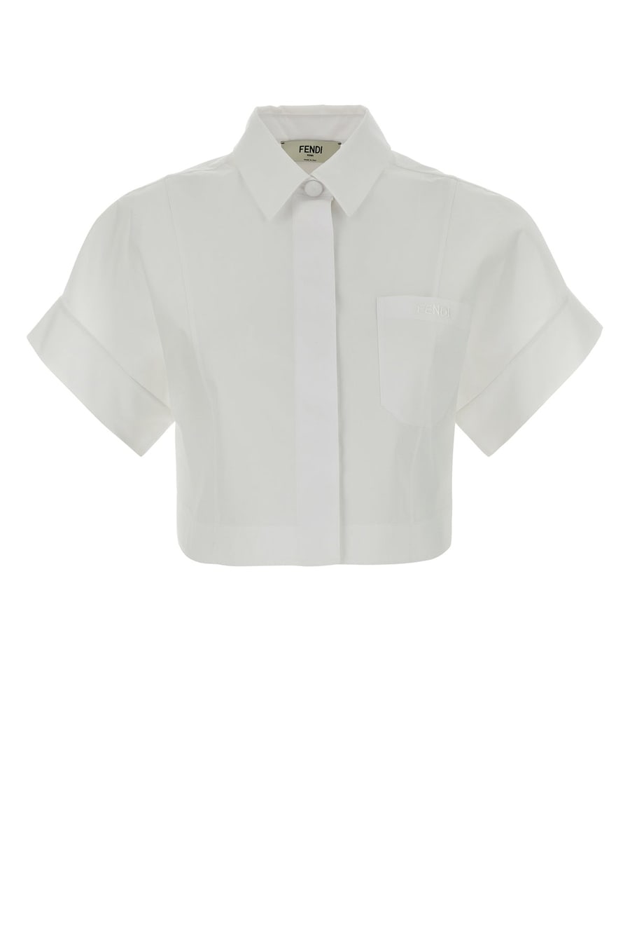 Fendi Camicia in popeline bianco