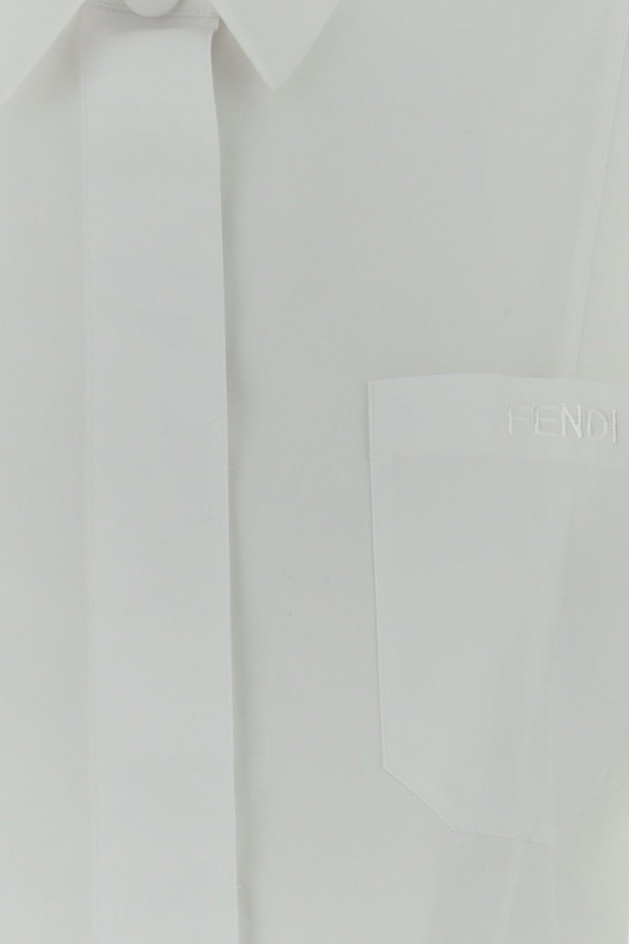 Fendi Camicia in popeline bianco, view 3