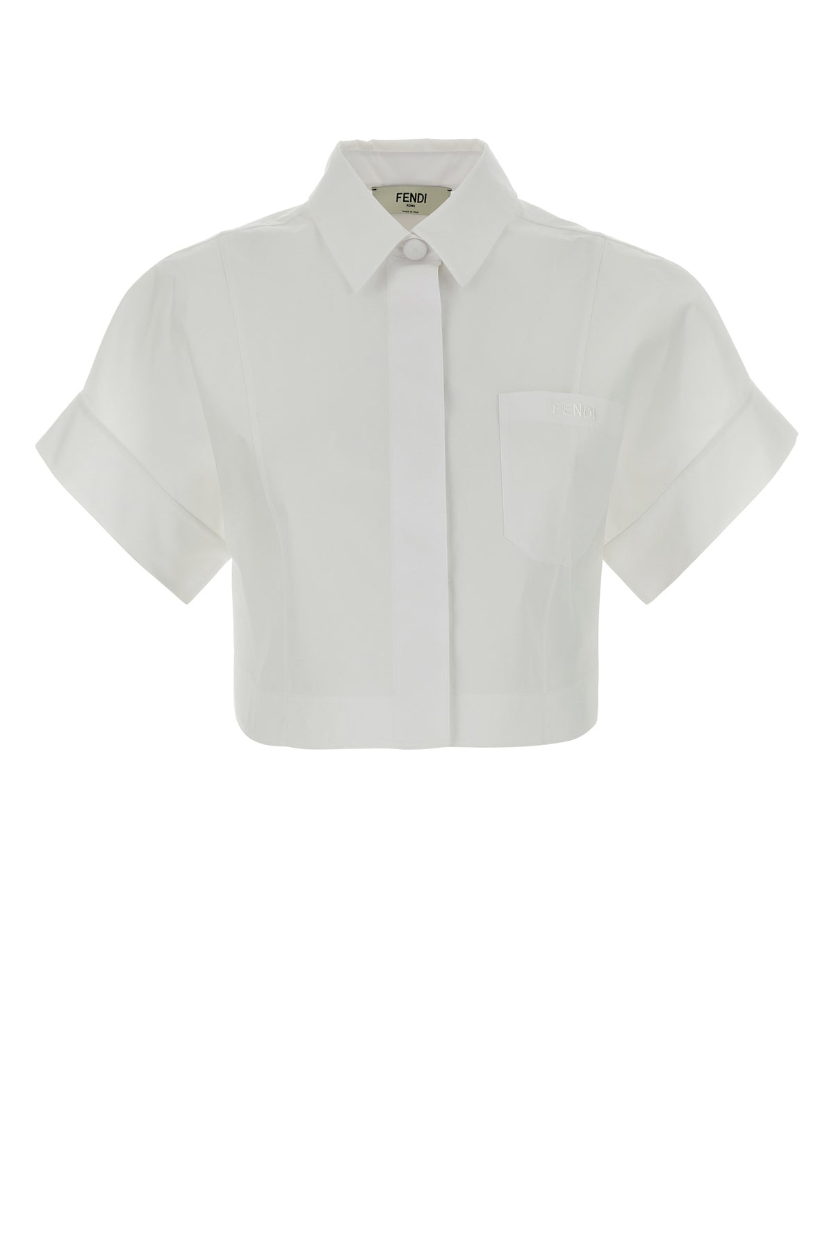 Fendi Camicia in popeline bianco