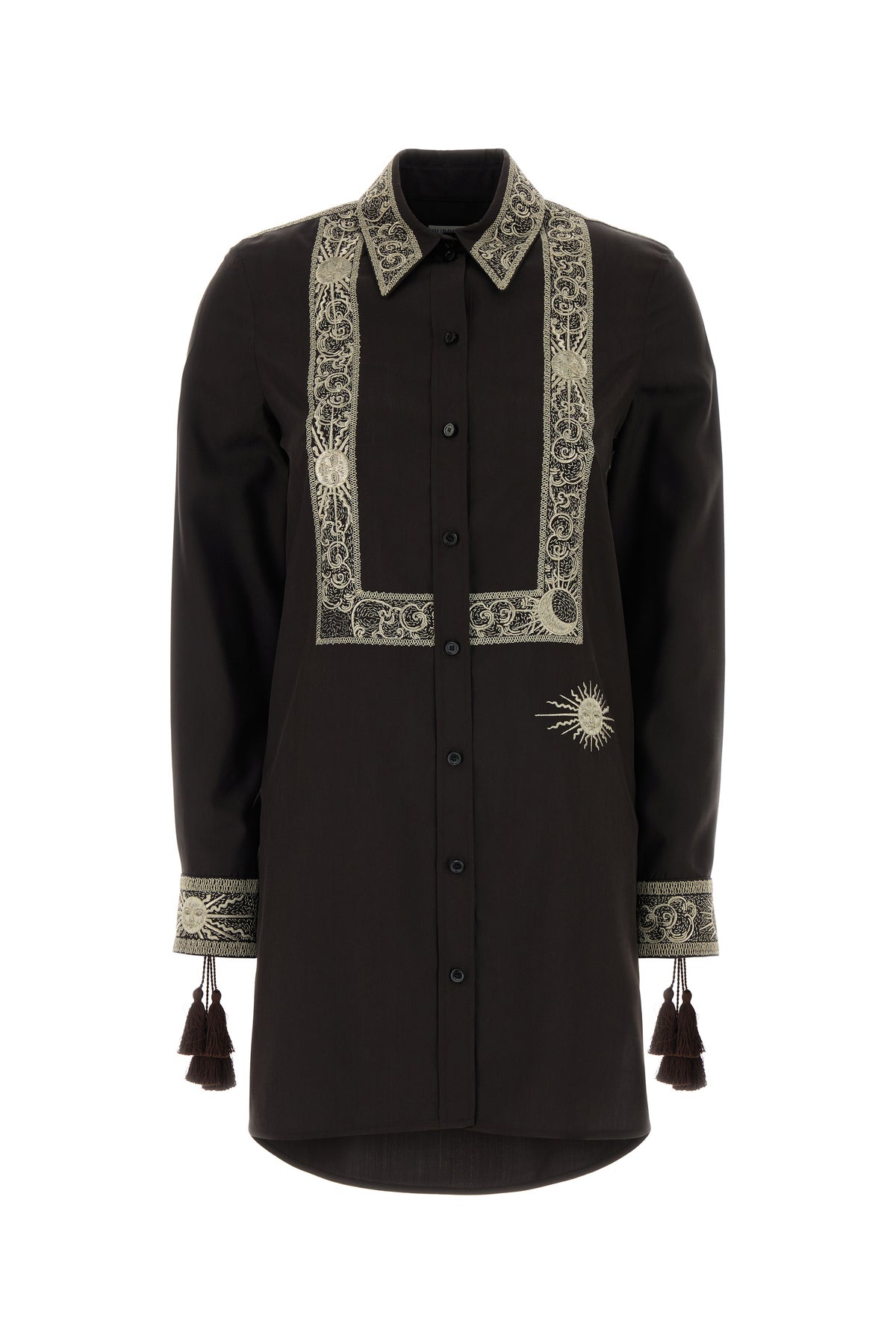 Burberry Abito chemisier in seta cioccolato