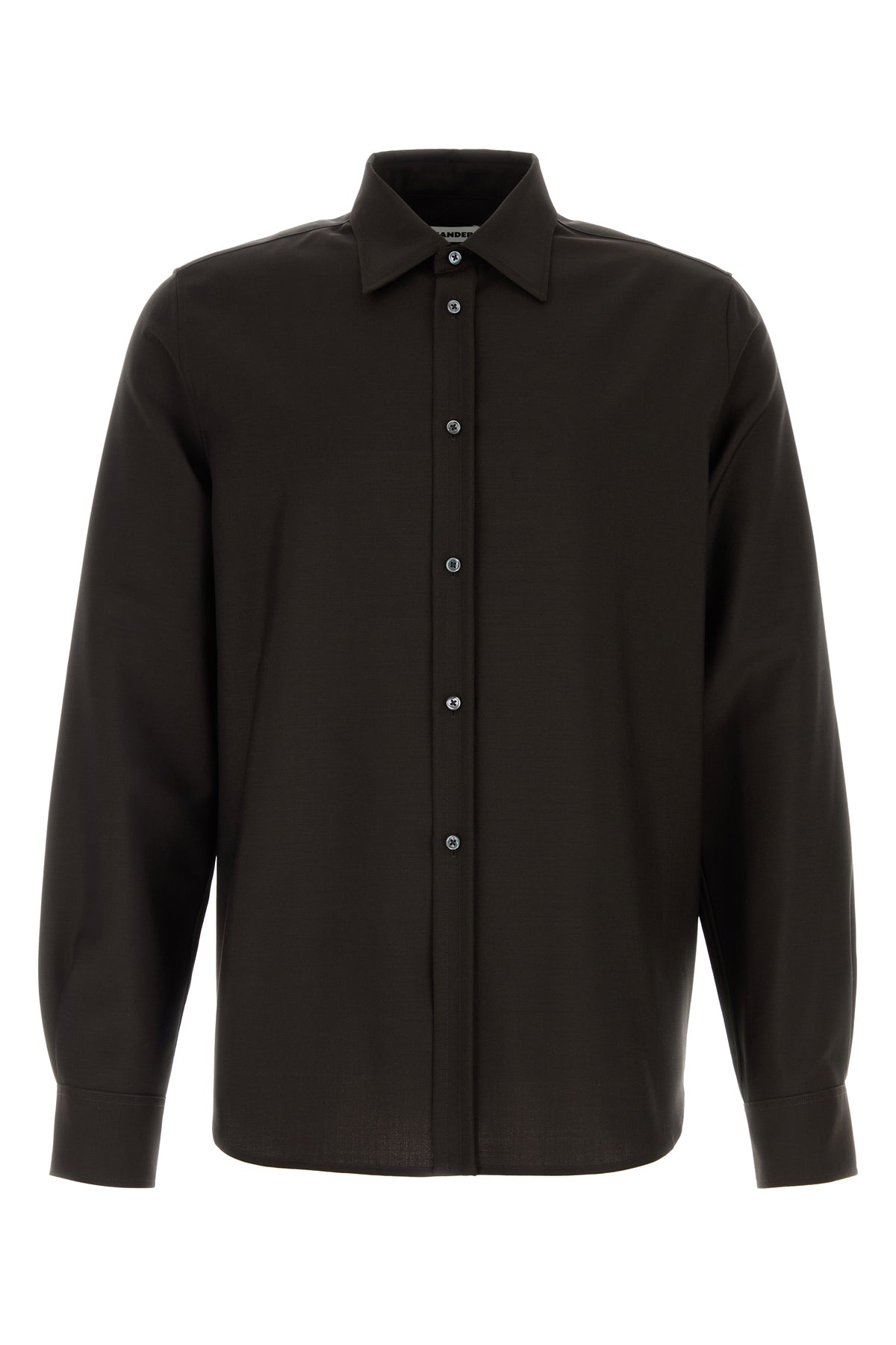 Jil Sander Camicia in misto lana cioccolato