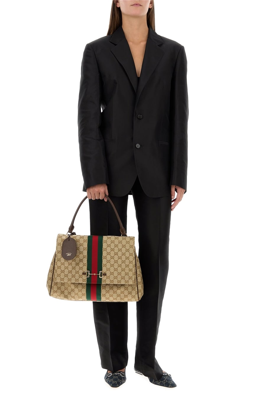 Gucci Giacca in faille nero, view 6