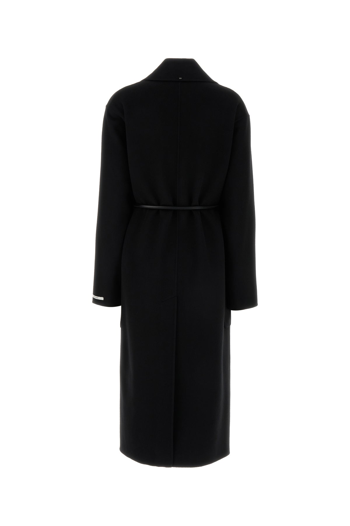 Sportmax Cappotto Zannata in lana nera, view 2