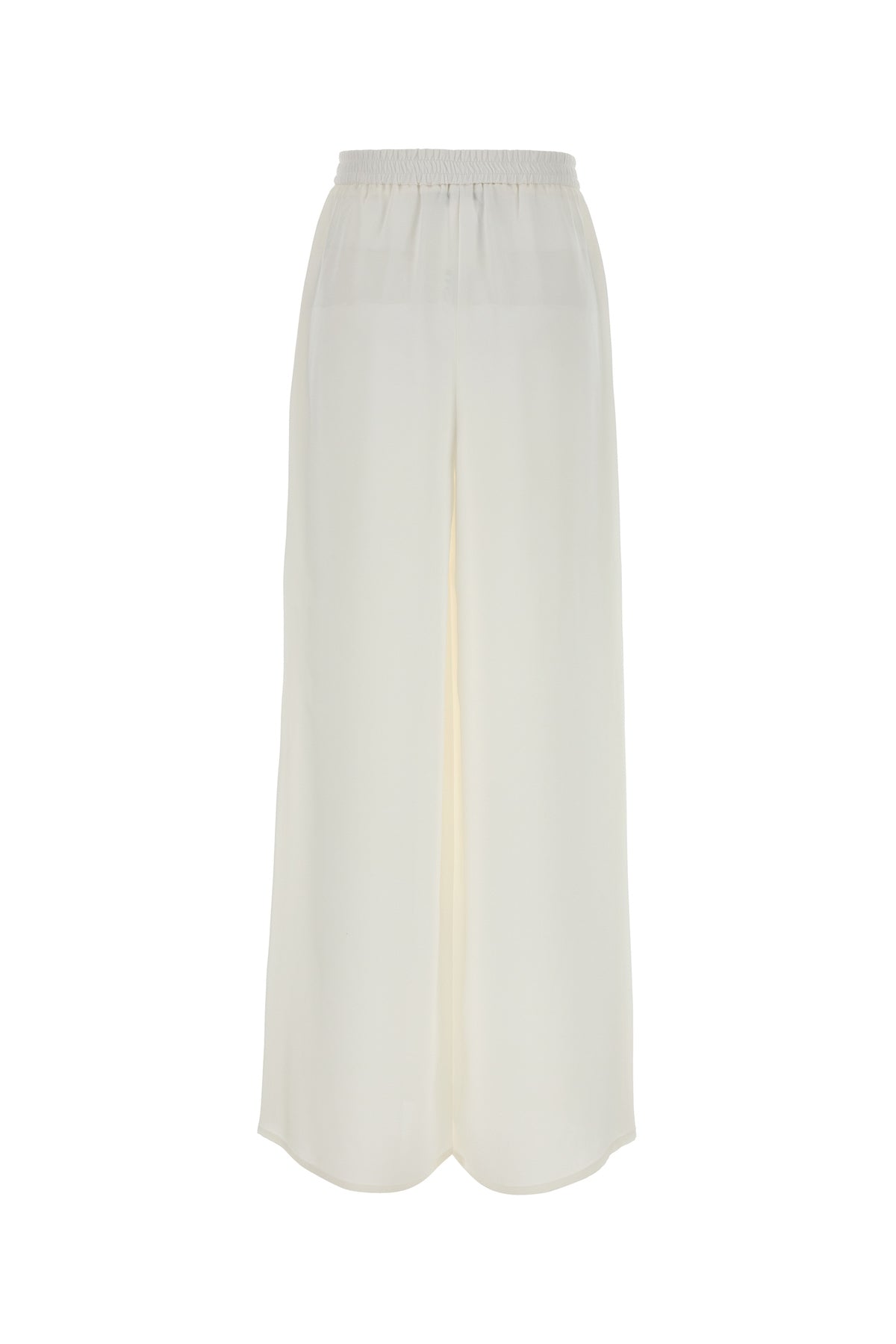 Max Mara Pantalone dalla gamba ampia Volonta in seta bianca, view 2