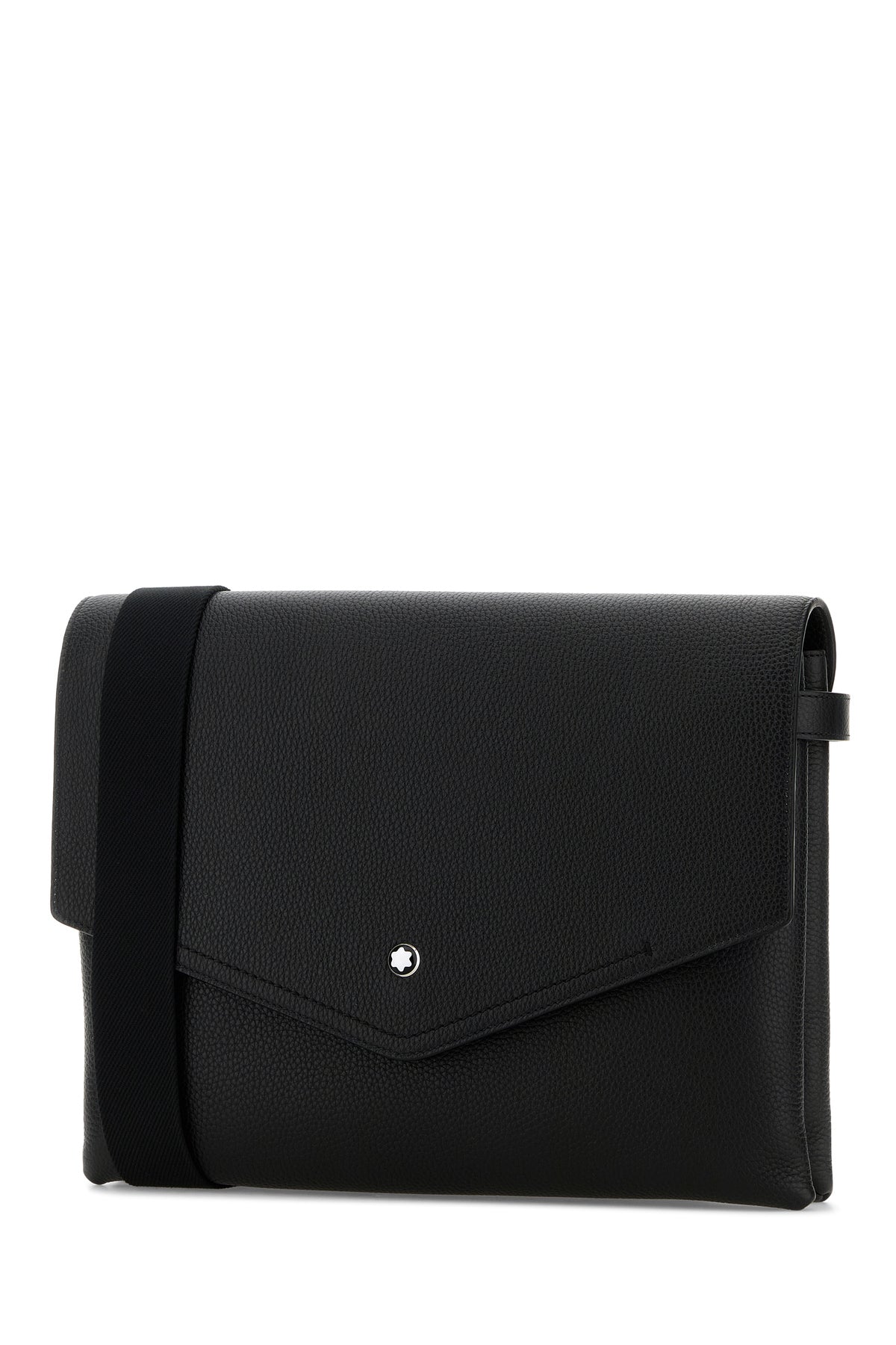 MONTBLANC Borsa a tracolla Companion in pelle nera, view 2