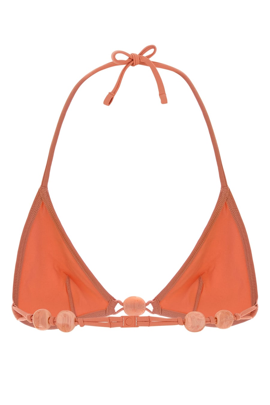 ERES Top bikini Alva in nylon stretch pesca, view 2
