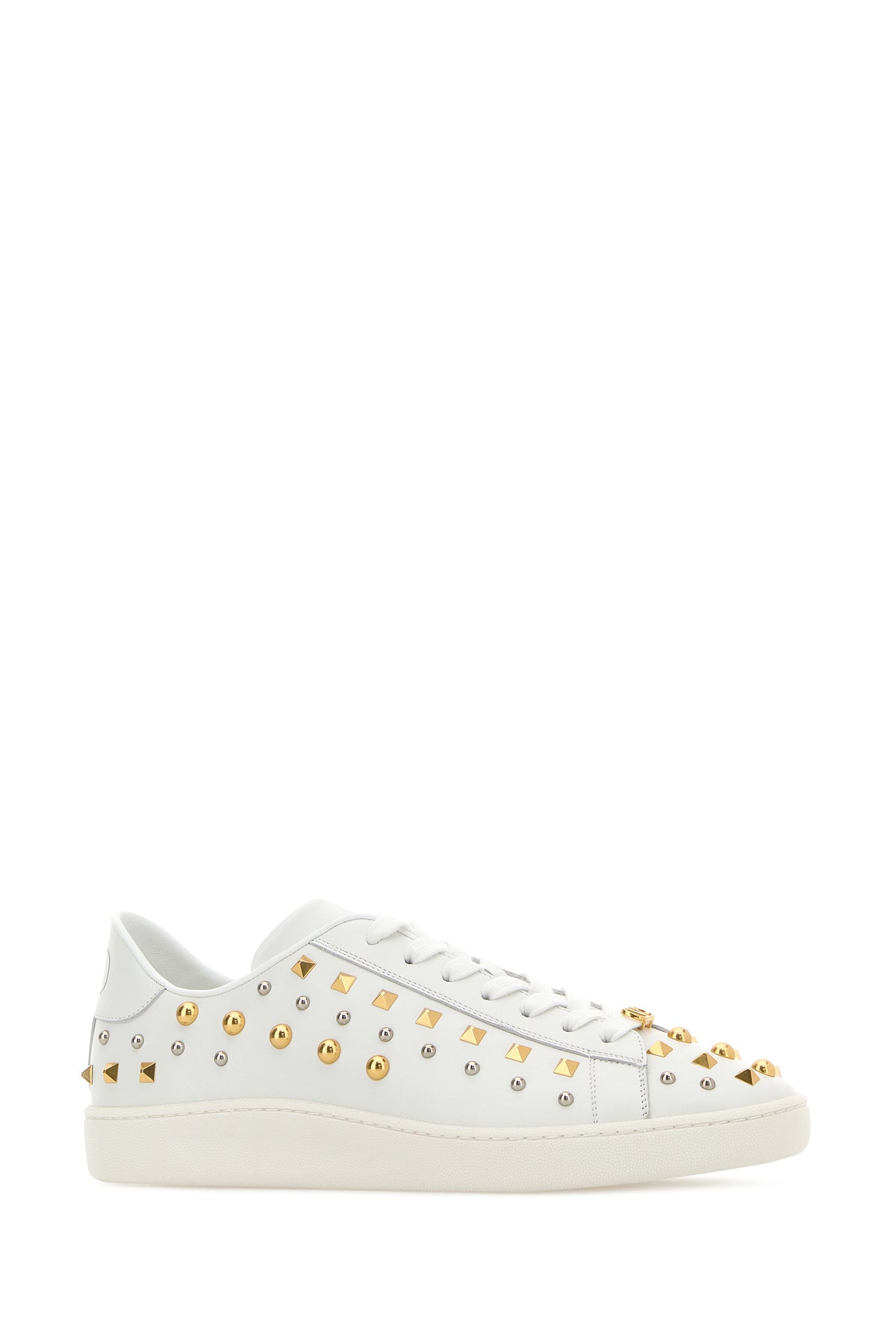 Valentino Garavani Sneakers Royco in pelle bianca, view 2