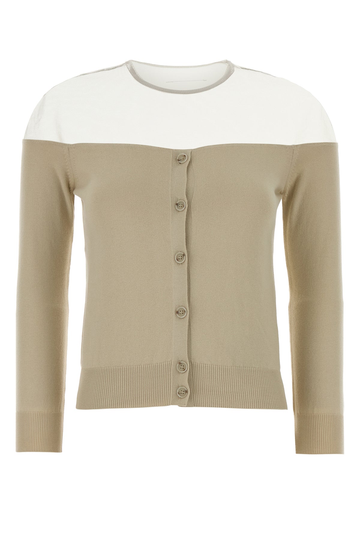 MM6 Maison Margiela Maglione in misto cotone sabbia