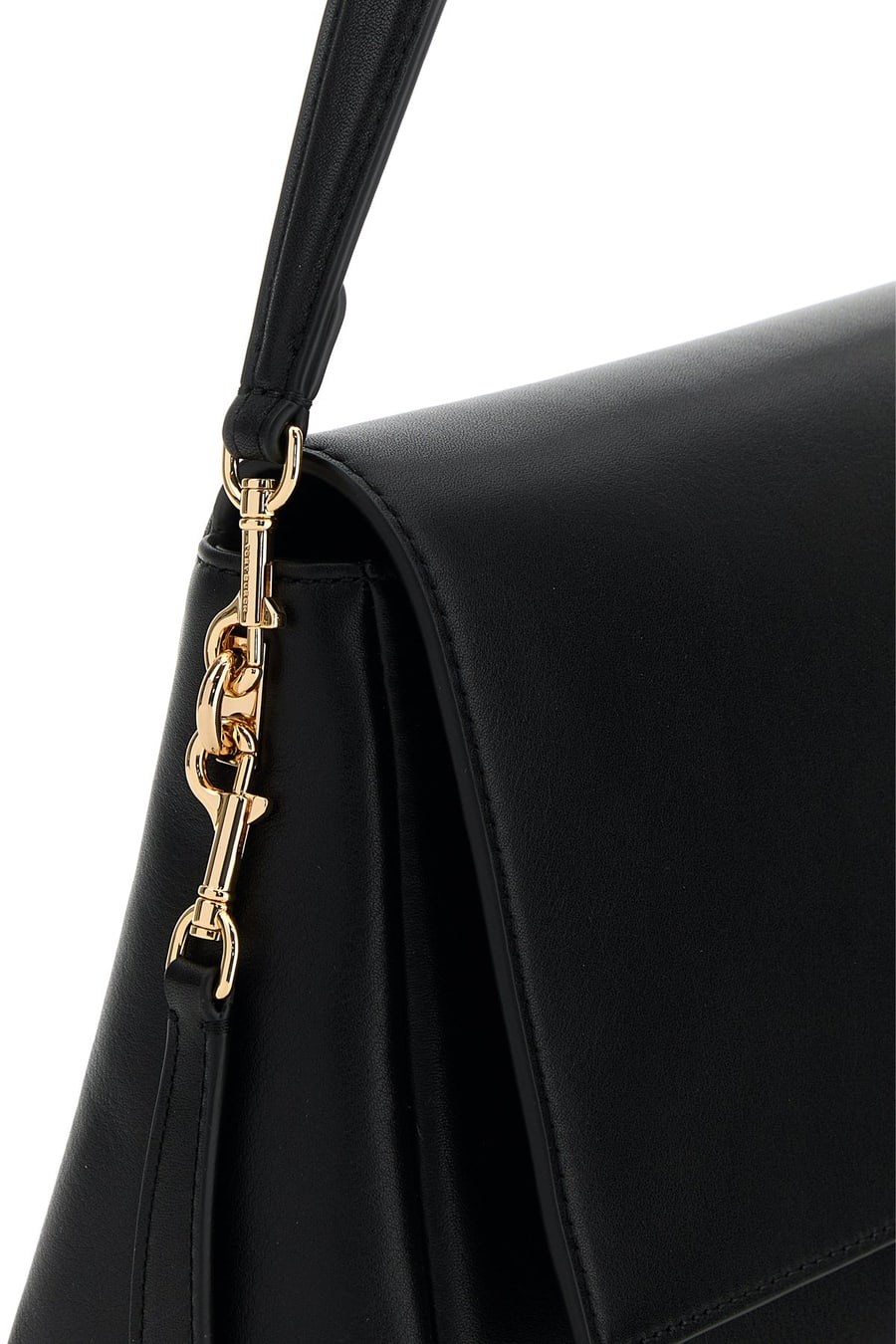 Tory Burch Borsa a spalla Charlie in pelle nera, view 4