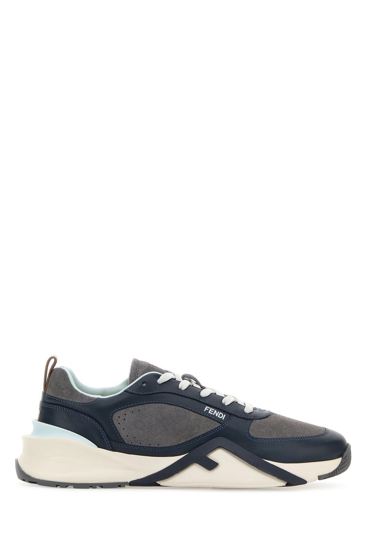 Fendi Sneaker Fendi Flow bicolor in pelle e pelle scamosciata