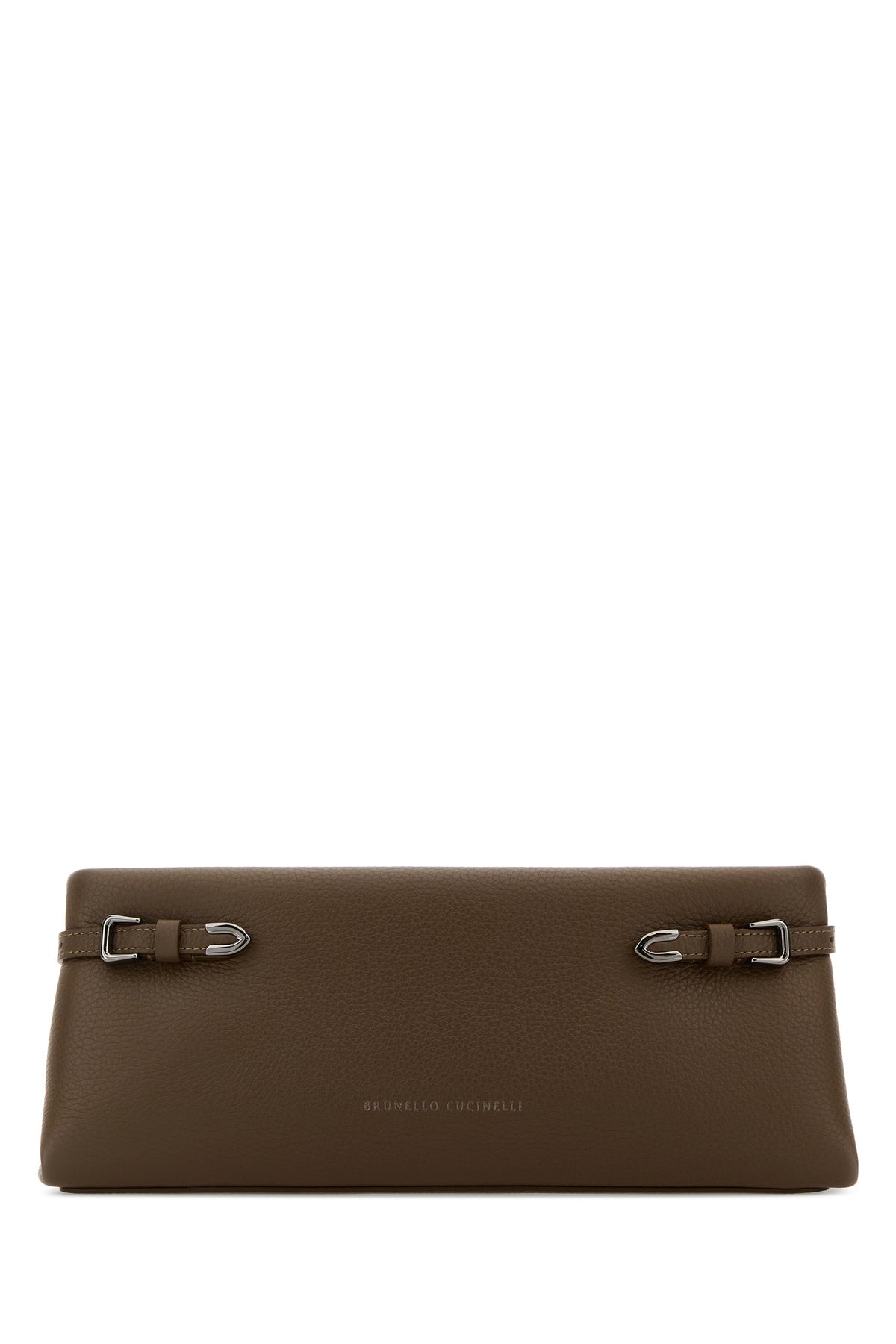 Brunello Cucinelli Clutch in pelle fango