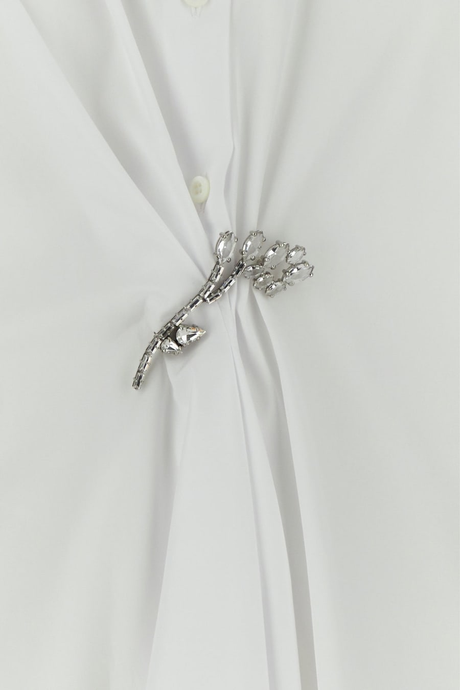 Prada Camicia in popeline bianco, view 3