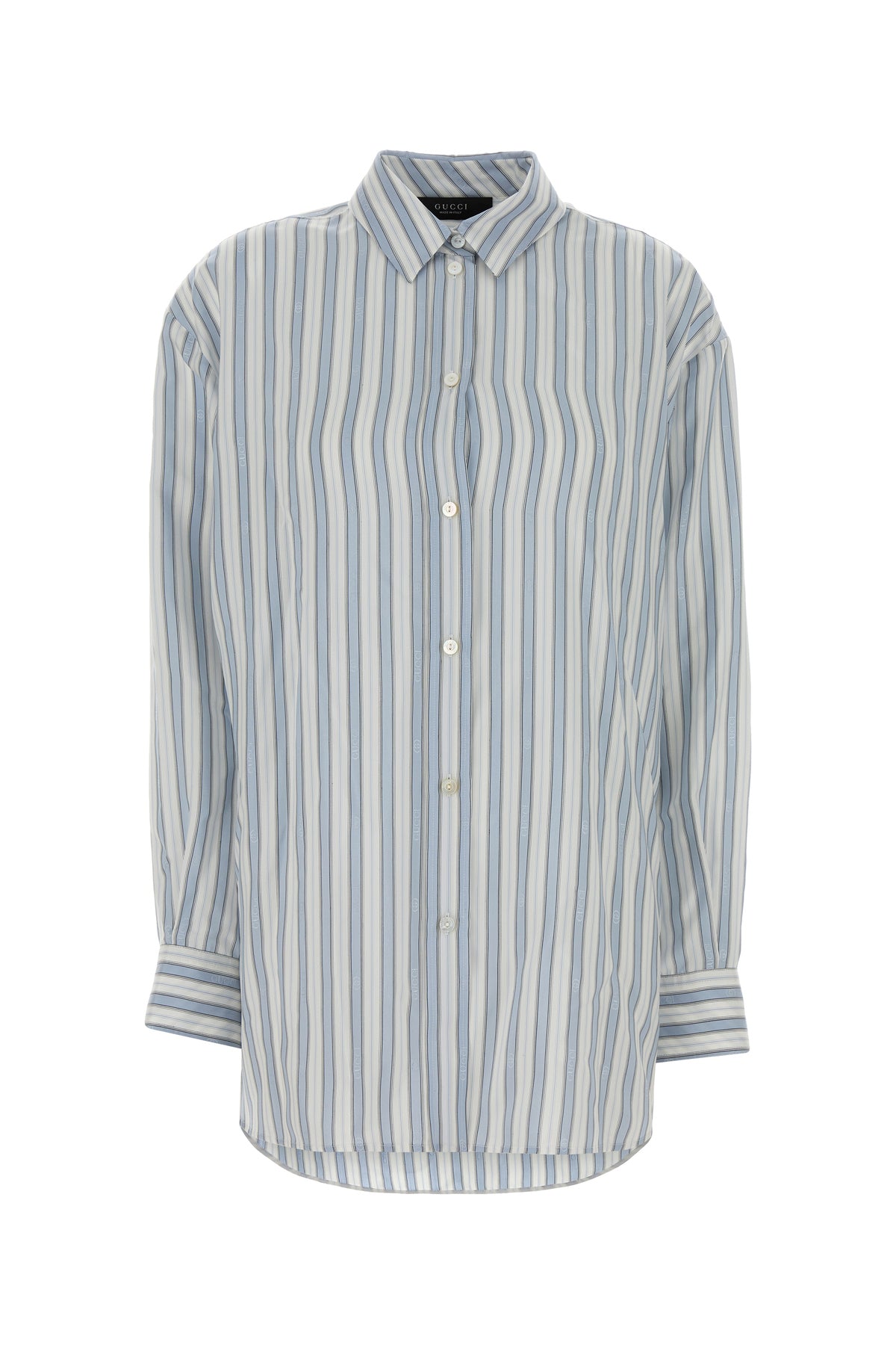 Gucci Camicia oversize in seta ricamata