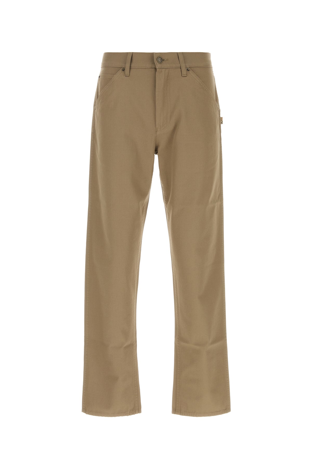 Burberry Pantalone in cotone kaki