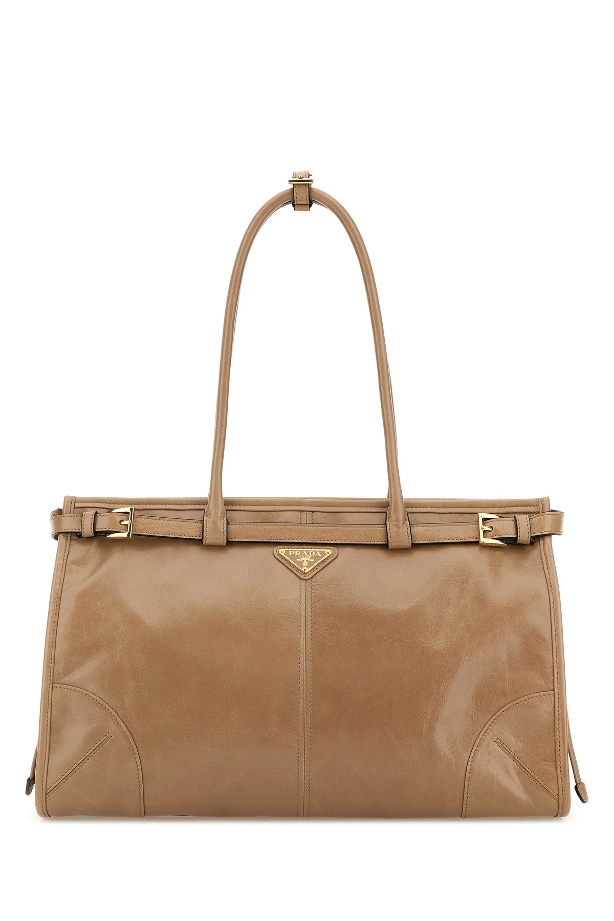 Prada Borsa a spalla Prada Bonnie grande in pelle beige