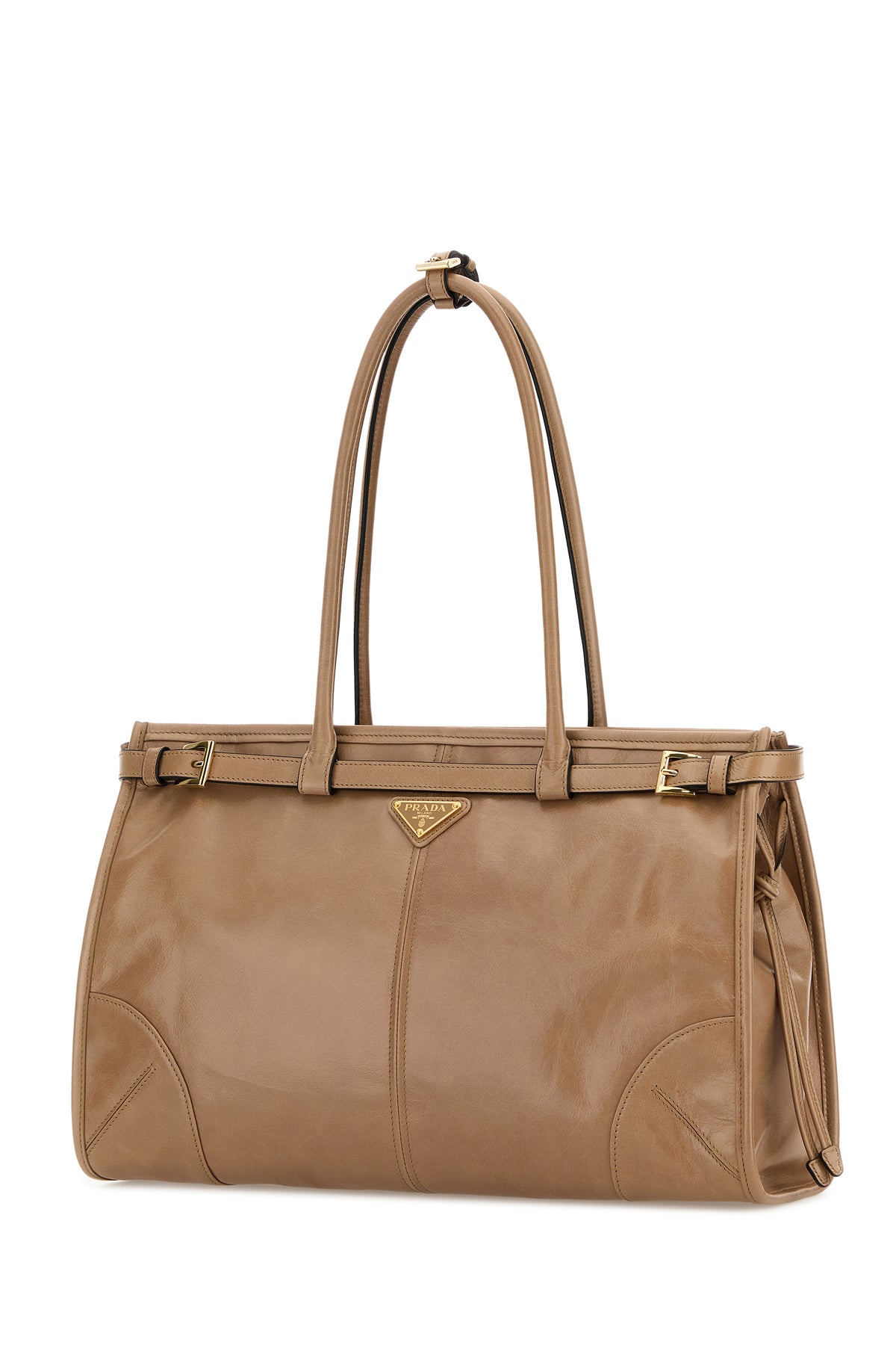 Prada Borsa a spalla Prada Bonnie grande in pelle beige, view 2
