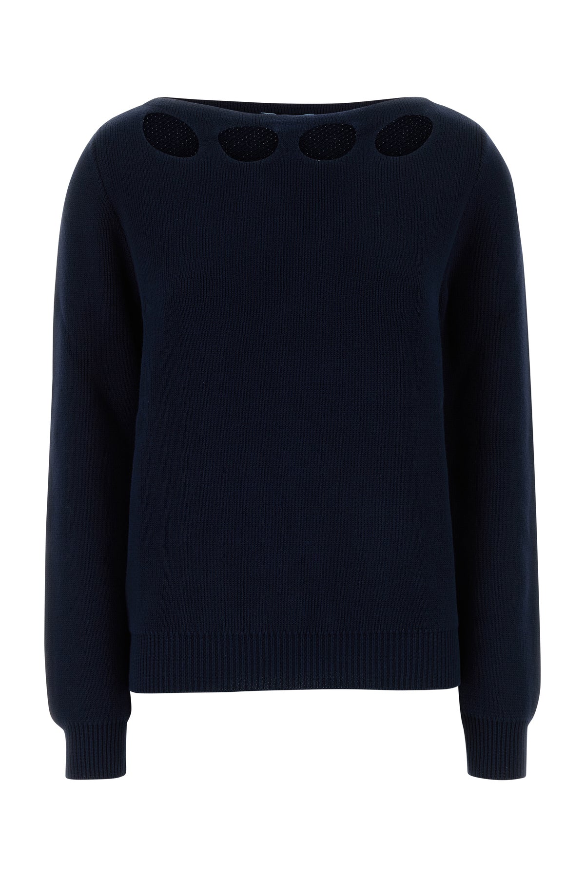 Prada Maglione in cotone blu navy
