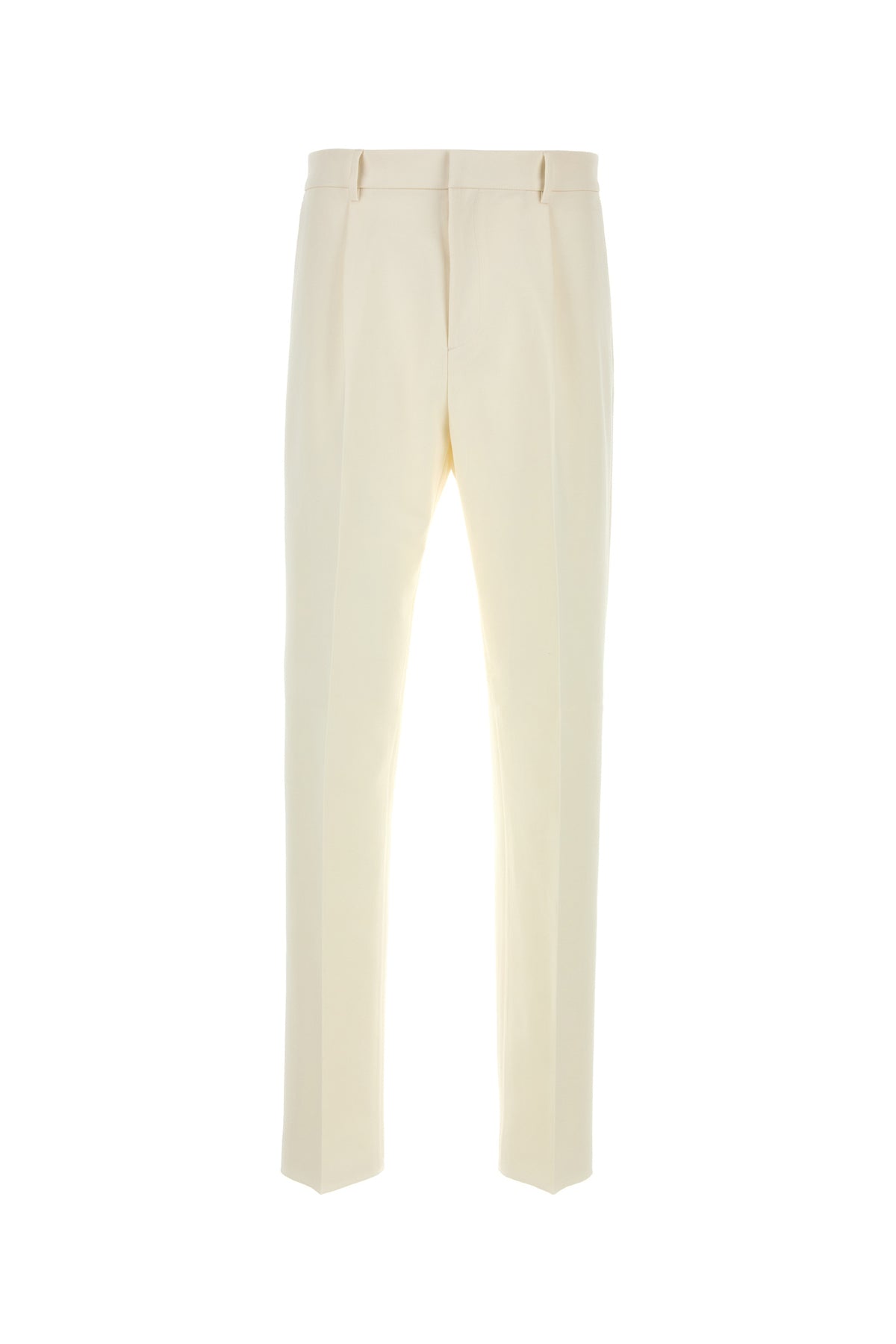 Ferragamo Pantalone in misto cotone avorio