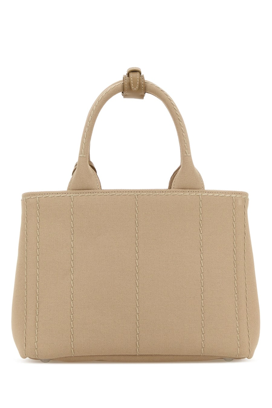 Prada Borsa a mano Prada Jardinière piccola in tela beige, view 3