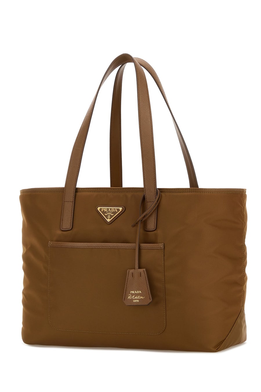 Prada Borsa shopping in Re-Nylon marrone, view 2