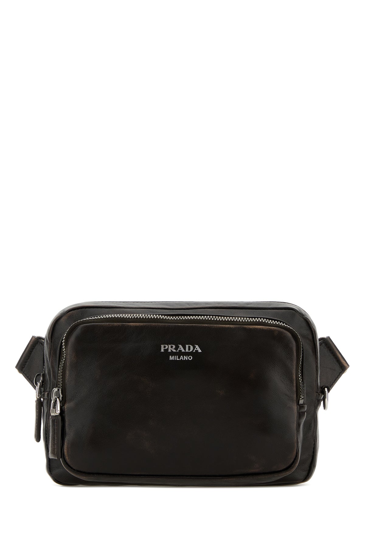 Prada Borsa a tracolla in nappa testa di moro