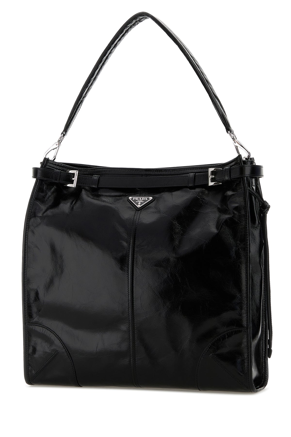 Prada Borsa shopping Prada Bonnie in pelle nera, view 2