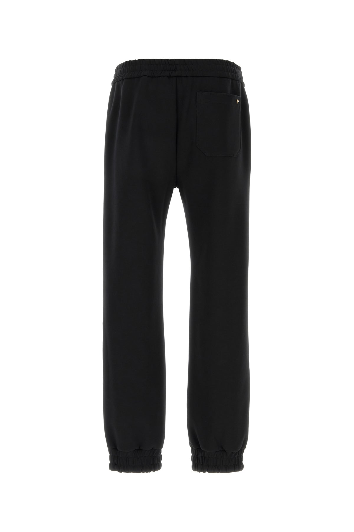 Valentino Garavani pantalone jogging in jersey nero, view 2