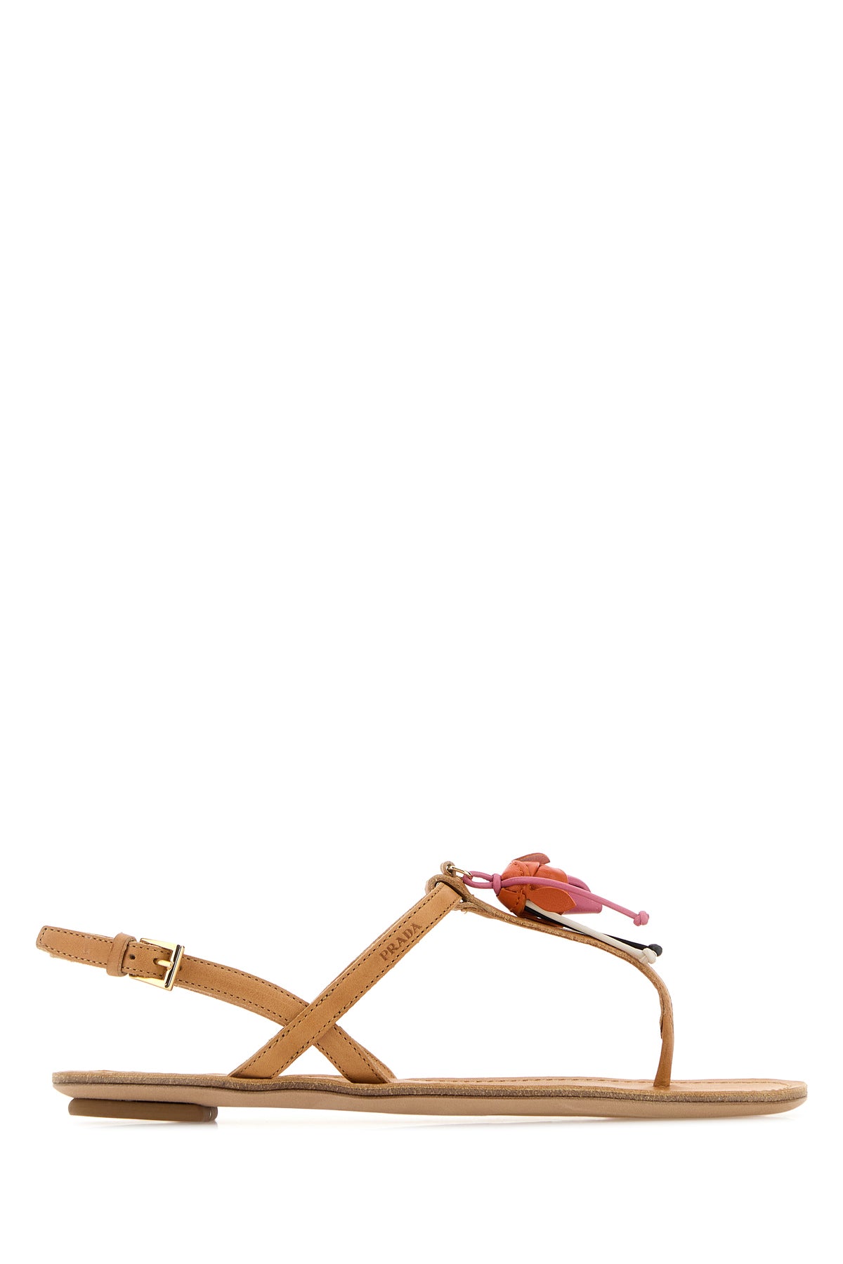 Prada Sandali infradito in pelle cammello