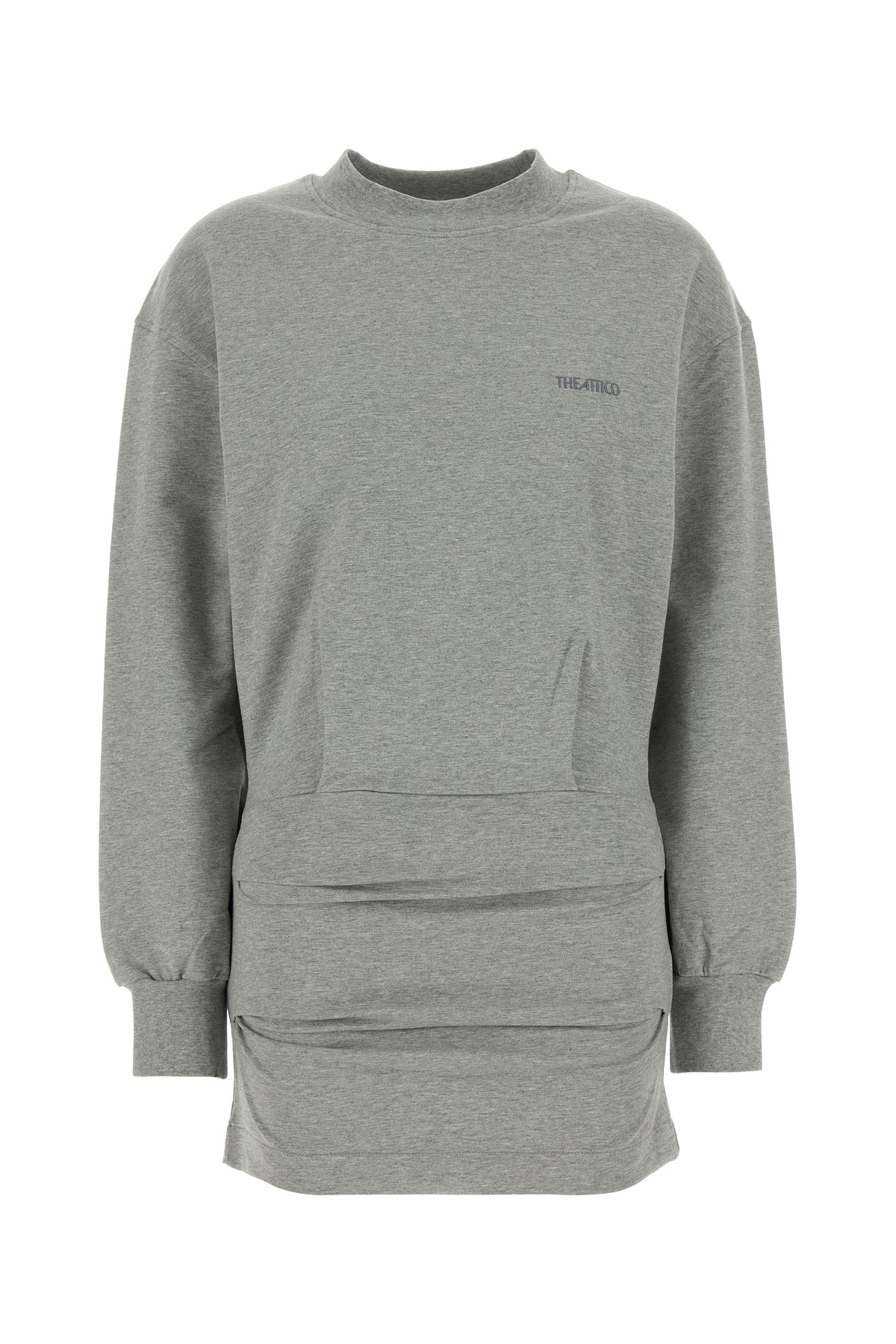 The Attico Mini abito felpa in cotone stretch grigio