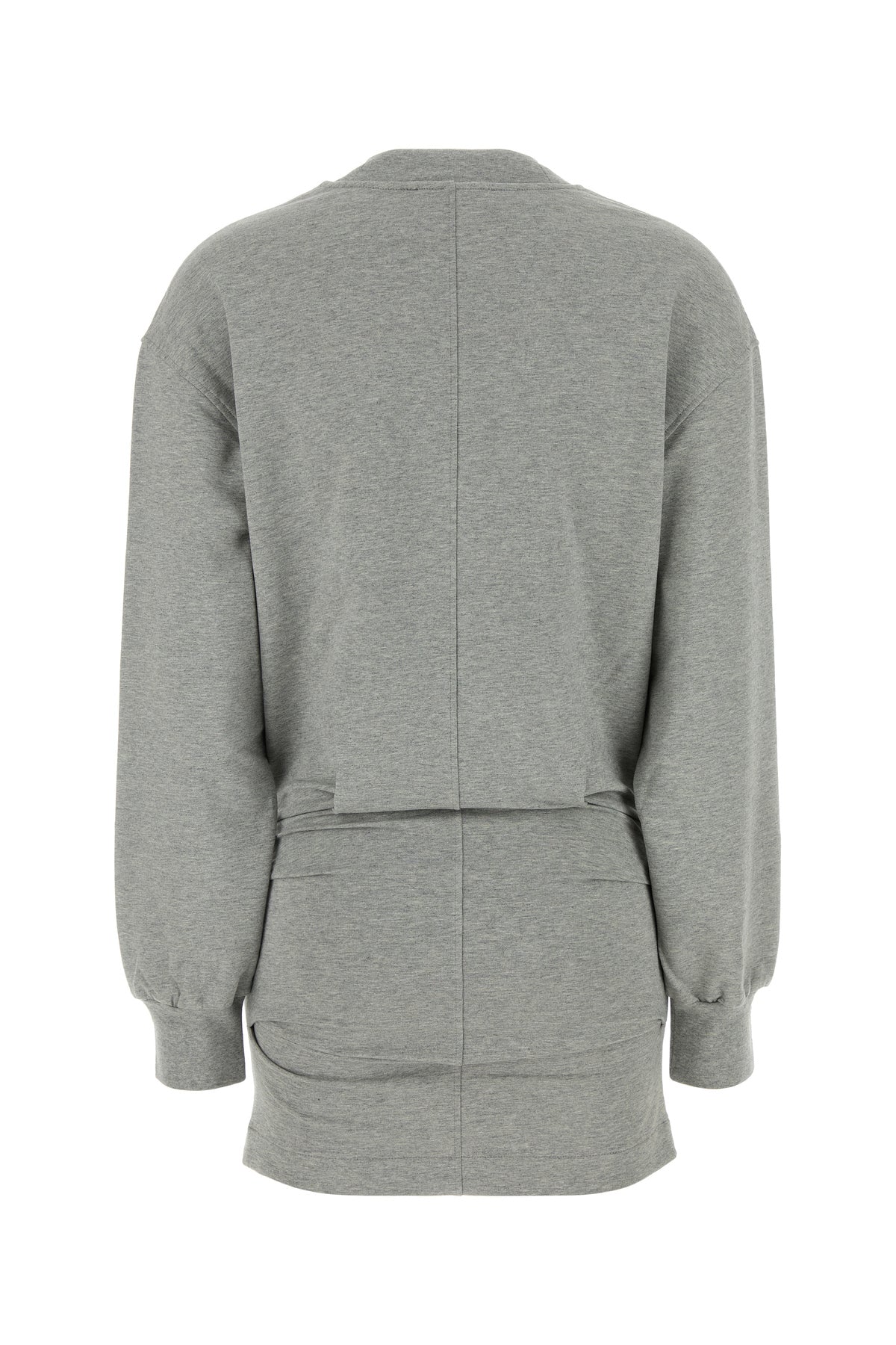The Attico Mini abito felpa in cotone stretch grigio, view 2